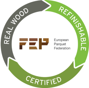 Refinishable FEP Zertifikat für Parkettböden mit mehr als 2,5 mm Nutzschicht