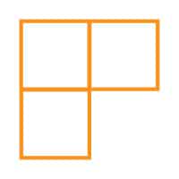Drei Zimmer Grundriss Layout Orange Rahmen Wohnungsplan